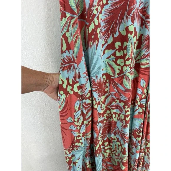Soft Surroundings Tropical Floral Maxi Dress Flowy Sleeveless Resort Vacation PS - Picture 3 of 8